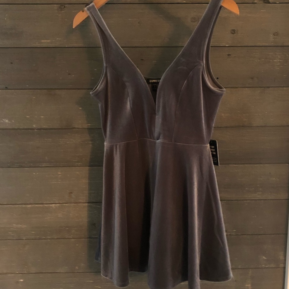 NWT!! Express velvet romper dress